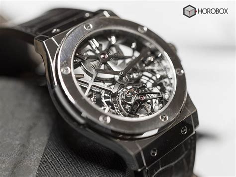 hublot classic fusion 45mm skeleton tourbillon titanium|Hublot classic fusion review.